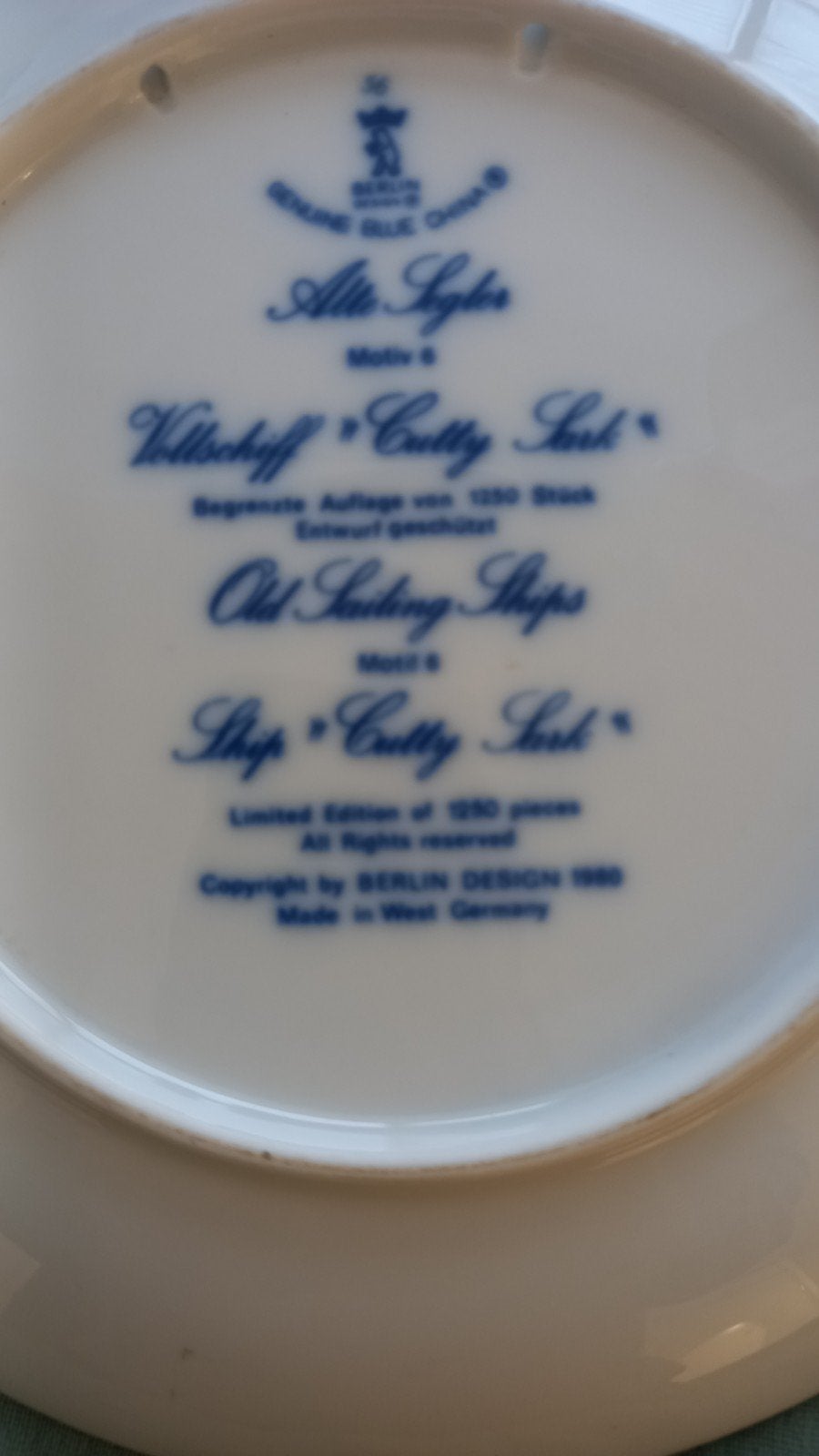 Oud Delfts Blauw Bord - Cutty Sark Scheepsmotief, Ophalen of Verzenden