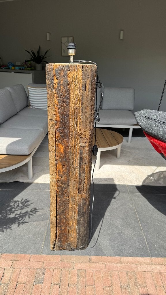 Boomstam vloerlamp, Ophalen, Gebruikt, 100 tot 150 cm, E27 (groot)