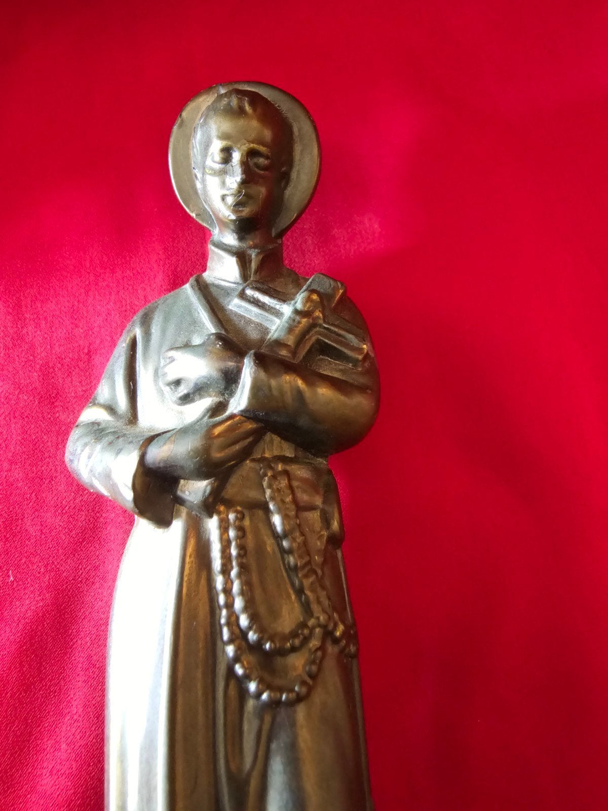 Antiek bronzen beeld van Sint Gerardus Majella, Ophalen of Verzenden