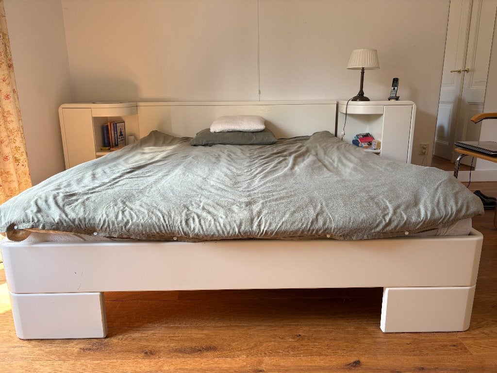 Tweepersoons bed, Ophalen, Gebruikt, Wit, Tweepersoons