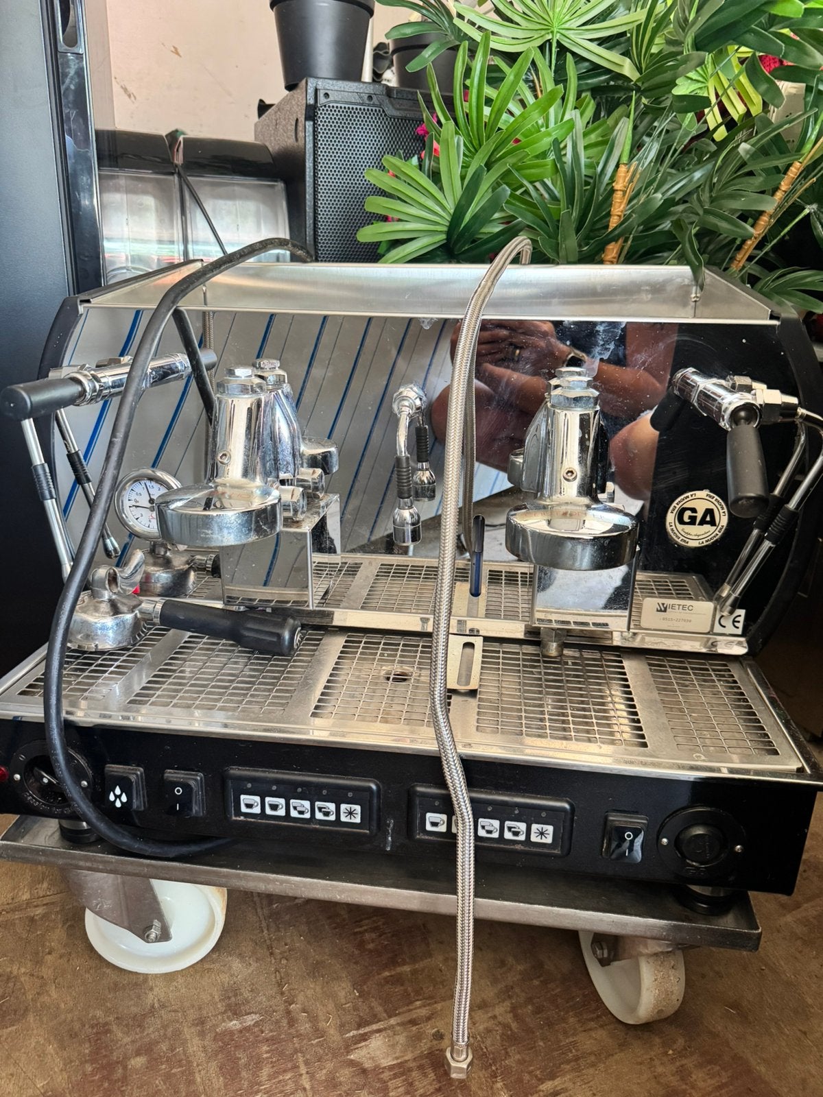 Espresso piston machine, Ophalen, Espresso apparaat