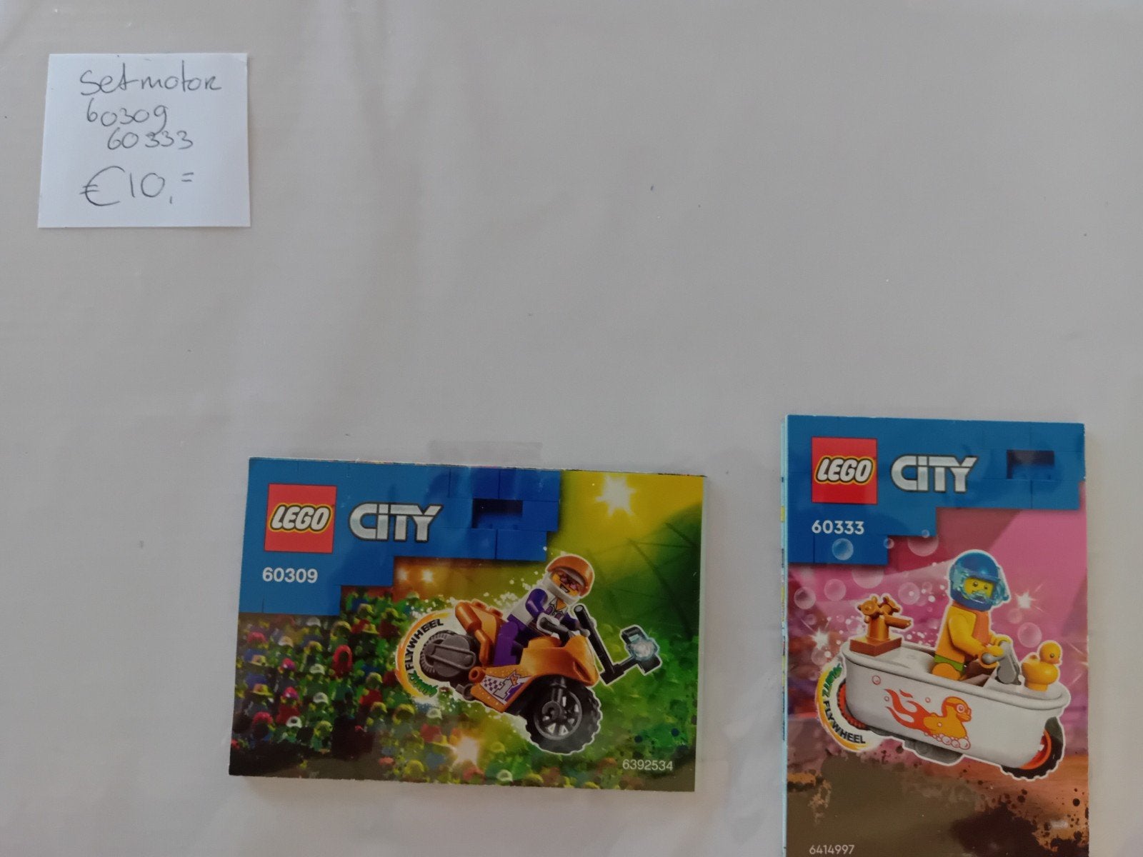 lego city 2 motortjes compleet, Ophalen of Verzenden, Zo goed als nieuw