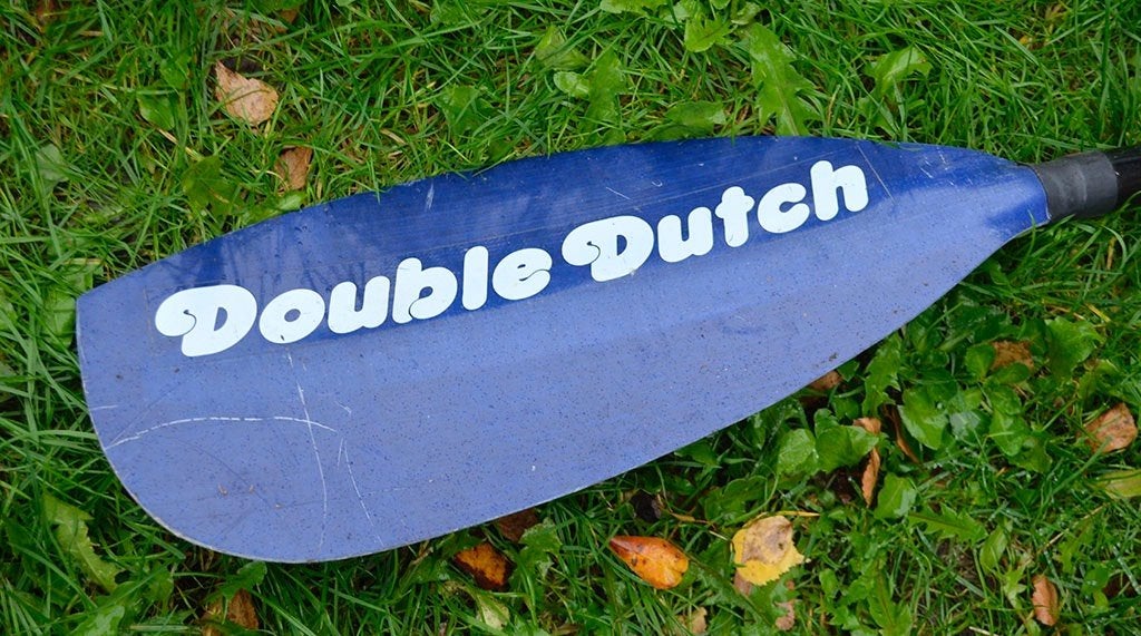Double Dutch rodeo / allround glasvezel peddel, Watersport en Boten, Ophalen, Zo goed als nieuw, Dubbelbladige peddel