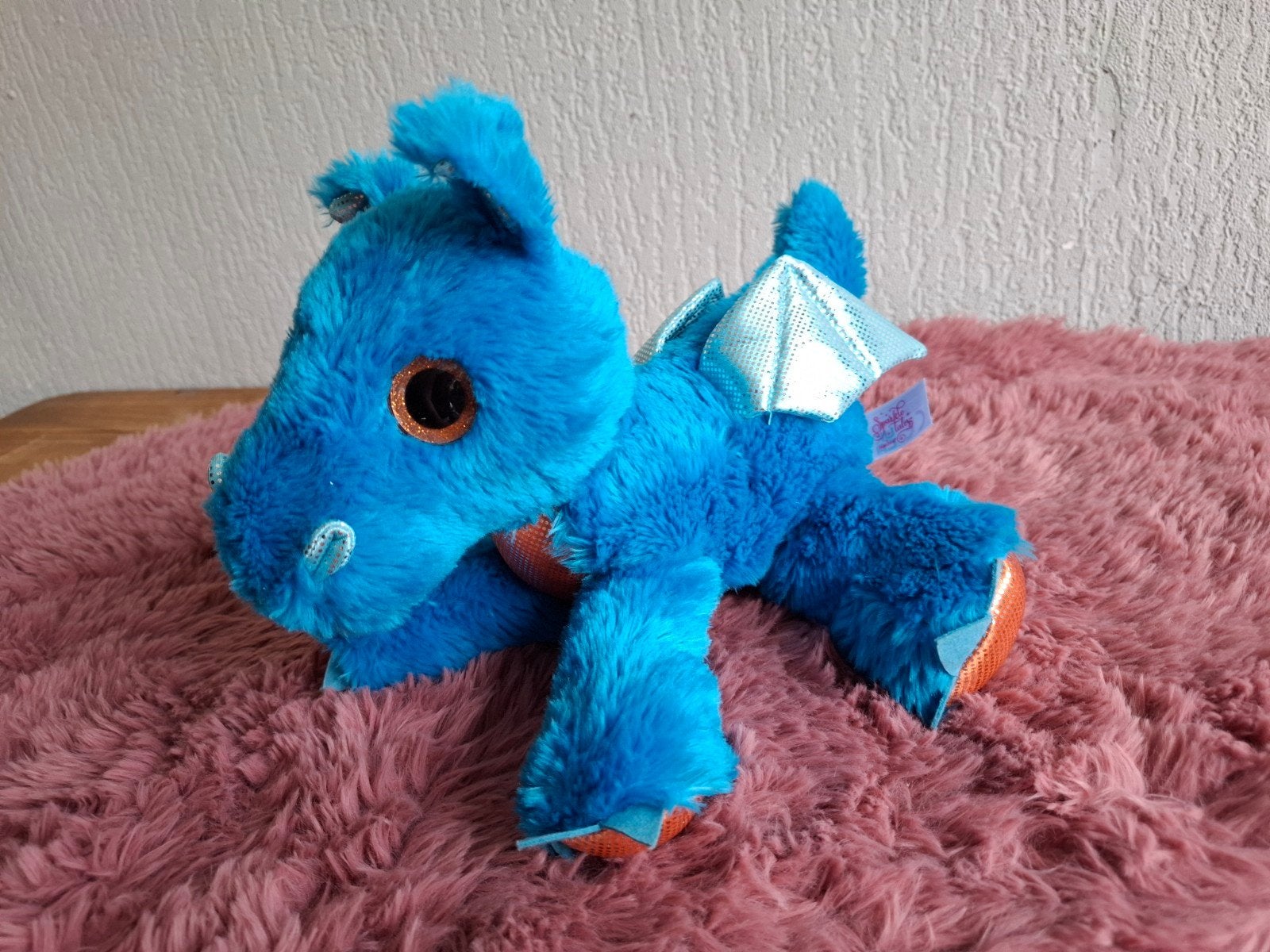 Schattige blauwe draak knuffel Aurora Sparkle Tales, Kinderen en Baby's, Speelgoed | Knuffels en Pluche, Zo goed als nieuw, Overige typen