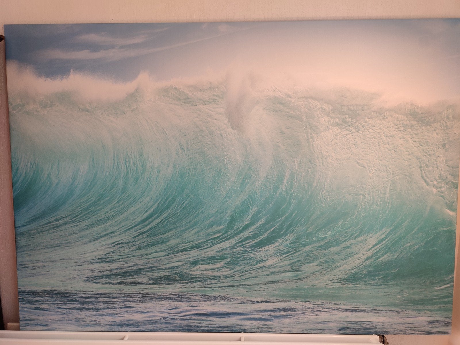 Vintage Ikea Canvas Wave 2.00 x 1.40 mtr met bevestiging, Ophalen, Zo goed als nieuw, Print