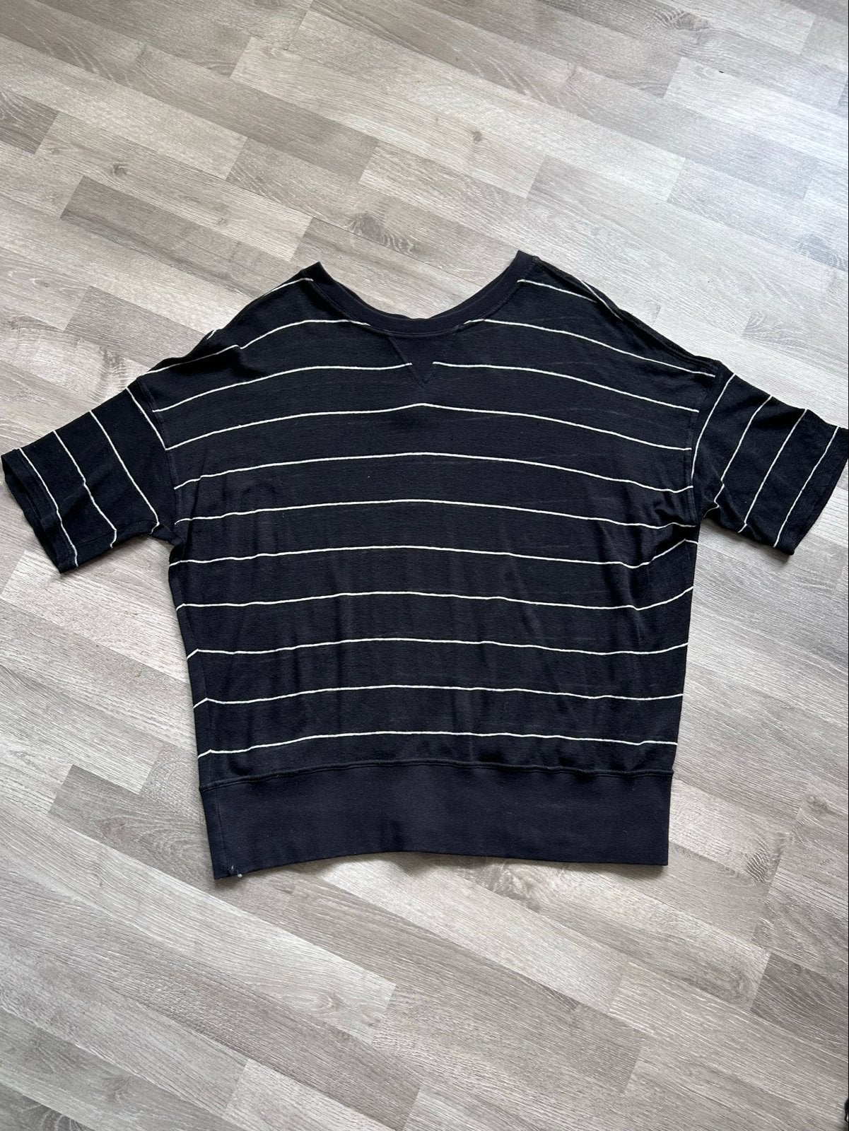 10 days Zwart linnen shirt met strepen maat xl, Zwart, Maat 42/44 (L), Ophalen of Verzenden, Zo goed als nieuw