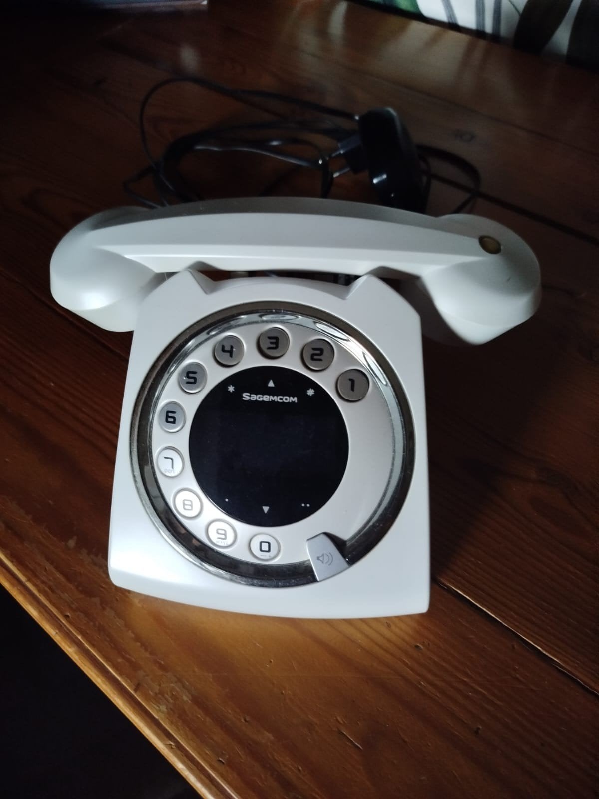 Retro Sagemcom vaste telefoon met draaischijf-look, Ophalen, Zo goed als nieuw, Met draaischijf