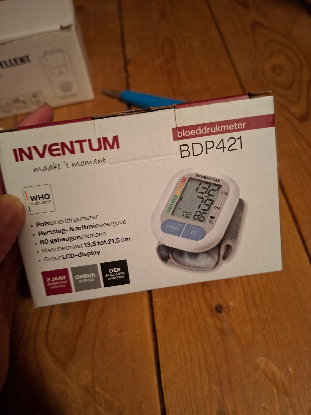 Inventum BDP421 Polsbloeddrukmeter met WHO indicator, Ophalen of Verzenden, Nieuw, Overige typen