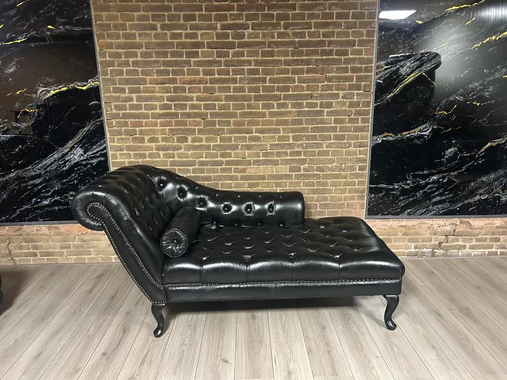 Chesterfield Chaise Lounge !!!, Gebruikt, Ophalen of Verzenden, Minder dan 150 cm, Leer