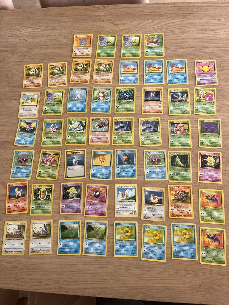 Vintage Pokémon kaarten lot WotC Base Set Fossil Jungle, Ophalen of Verzenden, Gebruikt, Meerdere kaarten