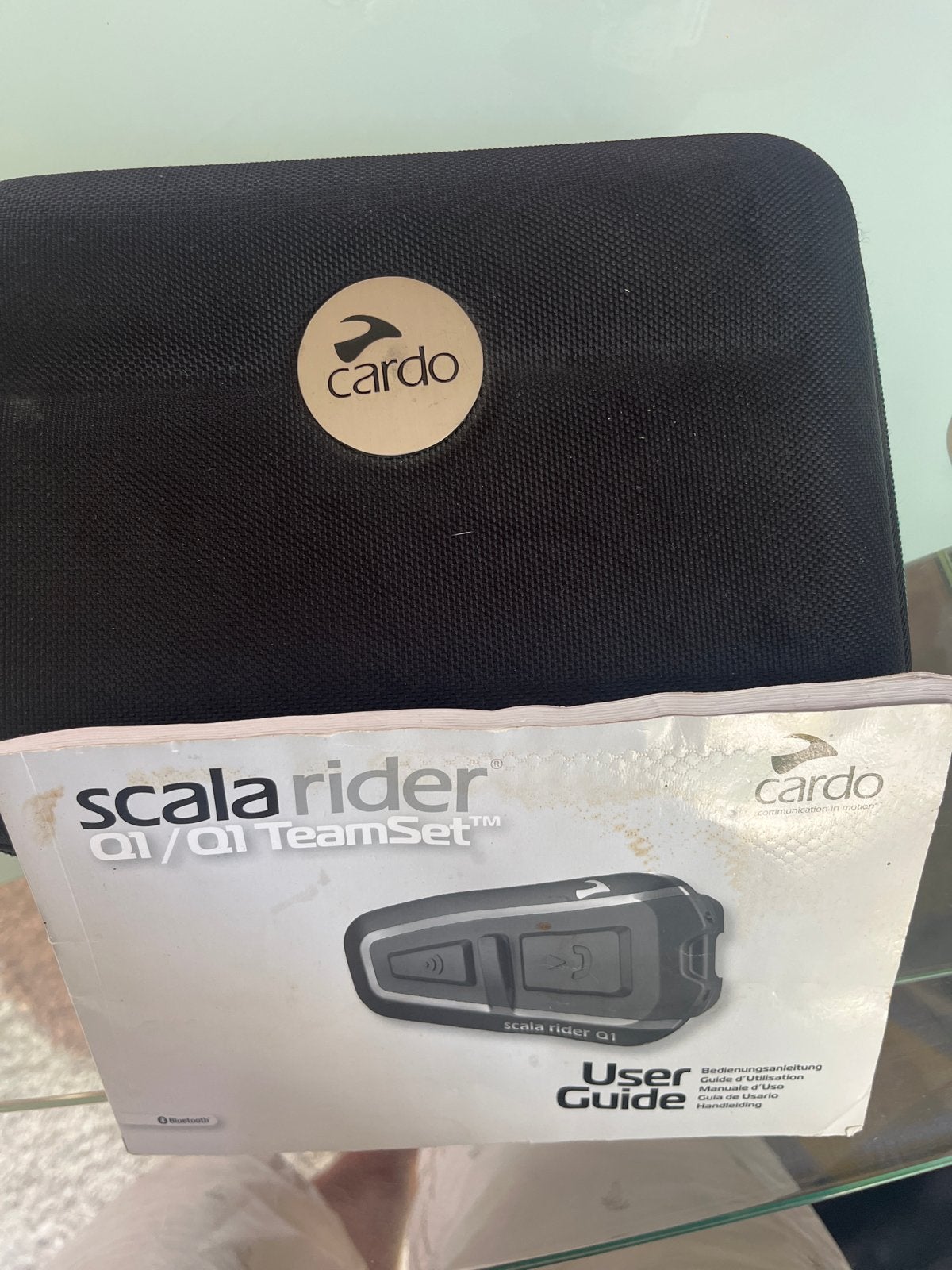 Cardo Scala Rider Q1/Q1 TeamSet Bluetooth Communicatiesystee, Motoren, Ophalen of Verzenden, Gebruikt