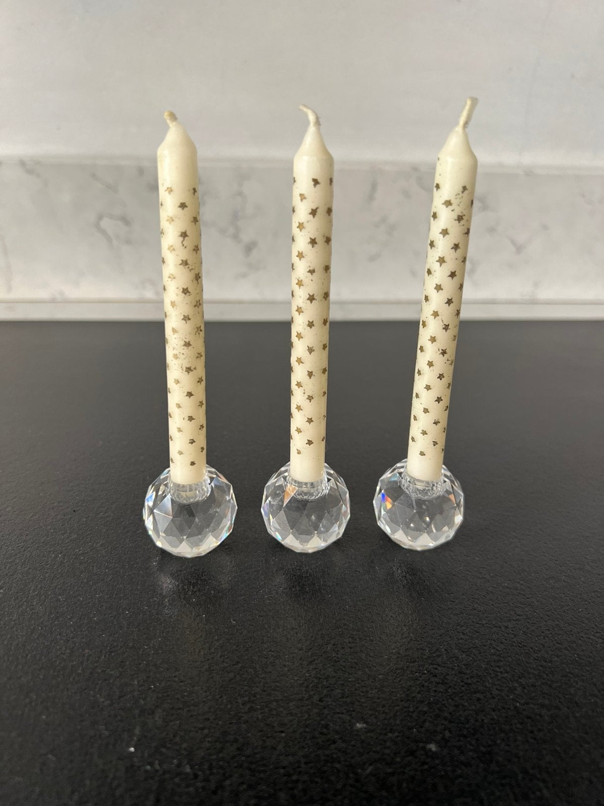 Kandelaartjes Swarovski., Ophalen of Verzenden, Zo goed als nieuw, Figuurtje
