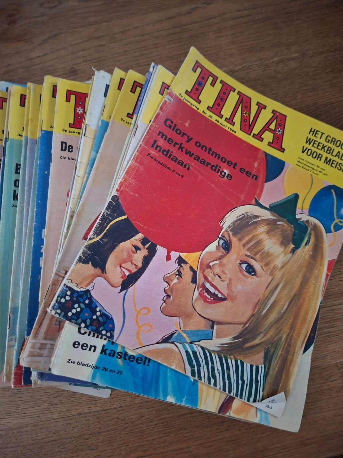 partij vintage Tina meisjes magazines tijdschriften, Verzenden, 1960 tot 1980, Nederland, Tijdschrift