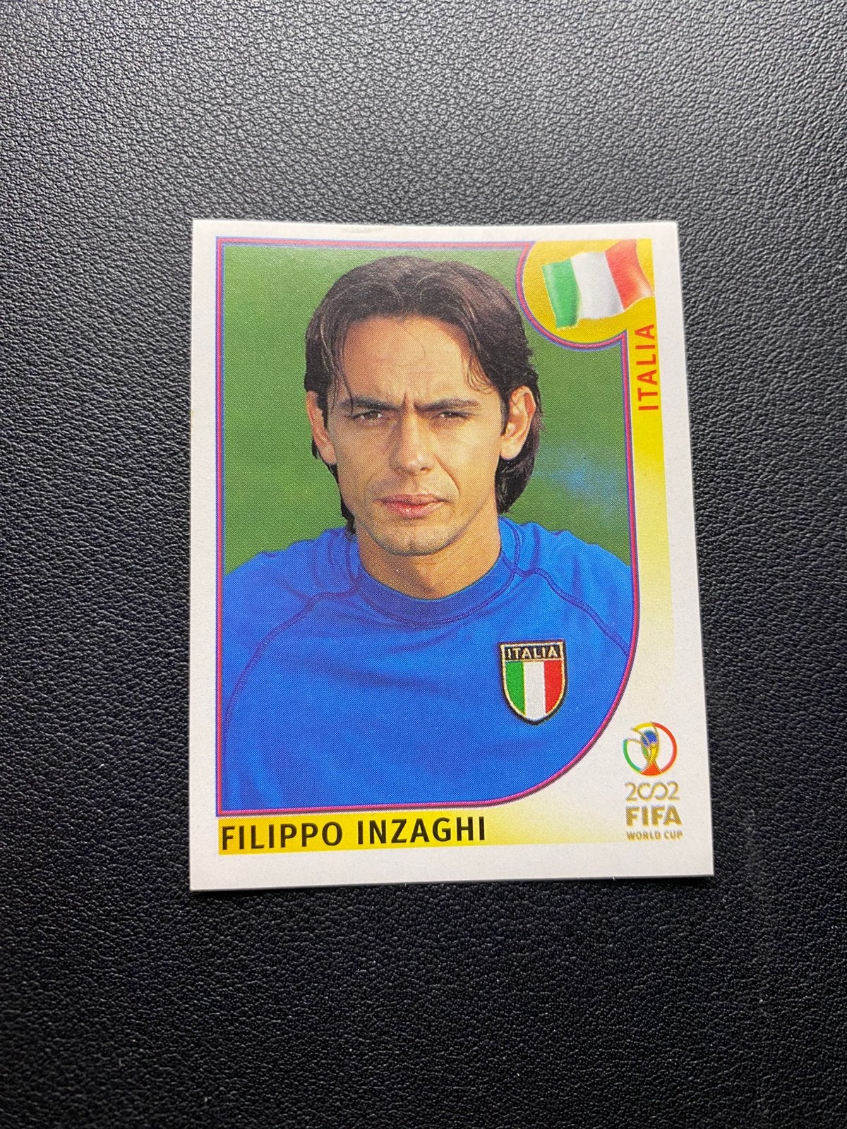 Filippo Inzaghi - Italië - Panini WK 2002 Sticker, Ophalen of Verzenden, Zo goed als nieuw, Buitenlandse clubs, Poster, Plaatje of Sticker