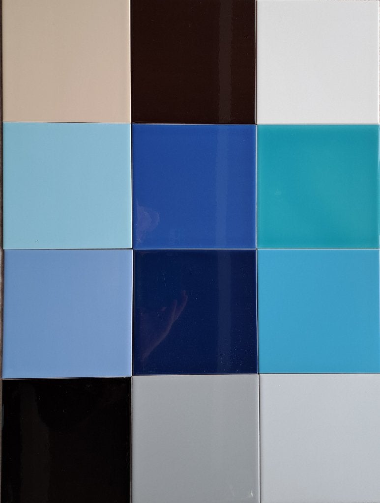 15x15cm, wand tegels,1,25 per stuk, Blauw-zw-grijs-wit-bruin, Nieuw, Ophalen of Verzenden, Blauw, Steen of Keramiek