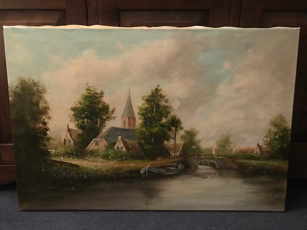 Schilderij van B.de Vries Bertha Femke Mirandolle Vintage., Ophalen