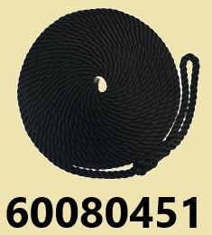 60080451 Zwart meertouw met paaloog Ø 8mm x 450 cm € 7,95, Ophalen of Verzenden, Nieuw, Motor en Techniek