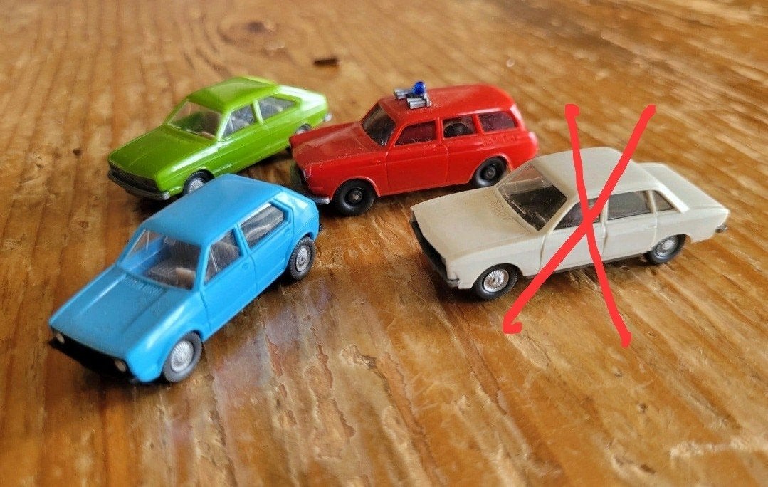 Wiking VW modelauto's - vintage set van 3 / volkswagen, Kinderen en Baby's, Ophalen of Verzenden, Gebruikt