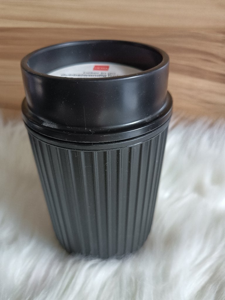 HEMA Beker To Go – 300 ml – Dubbelwandig – Nieuw, Kunststof, Overige merken, Nieuw, Ophalen of Verzenden