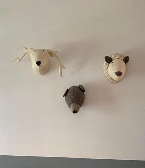 Dierenkoppe kids depot 3x, Ophalen of Verzenden, Zo goed als nieuw, Wanddecoratie