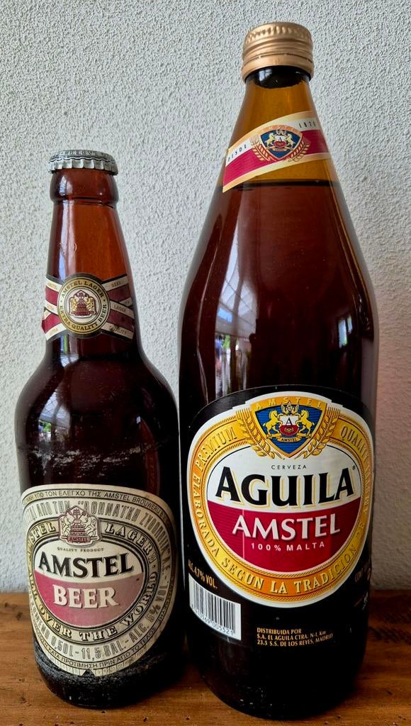 2x Fles AMSTEL bier Amsterdam Holland buitenlandse speciale, Ophalen of Verzenden, Zo goed als nieuw, Flesje(s), Amstel
