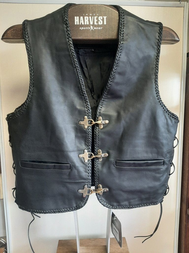 biker vest 3XL motor vest leer 3XL leren vest haaksluiting, Nieuw met kaartje, Pascalstraat 6 1704 RD Heerhugowaard, Dames, Fostex