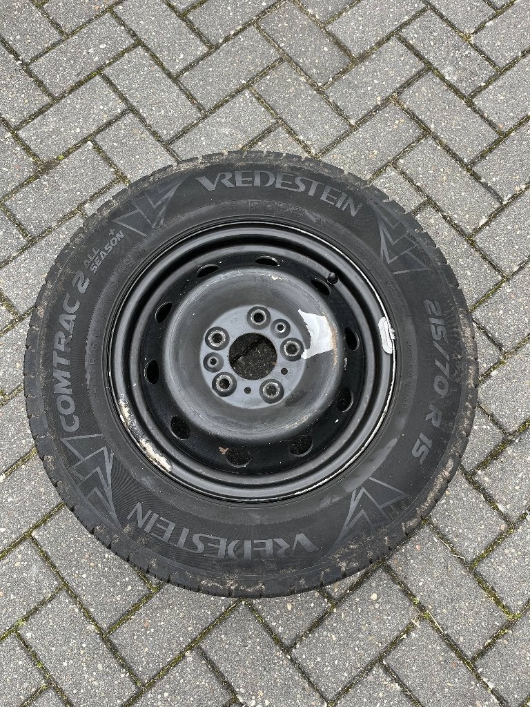 5 stalen AllSeason banden Ducato, Boxer, Jumper, 5x118, ET68, Caravans en Kamperen, Camper-accessoires, Ophalen, Gebruikt