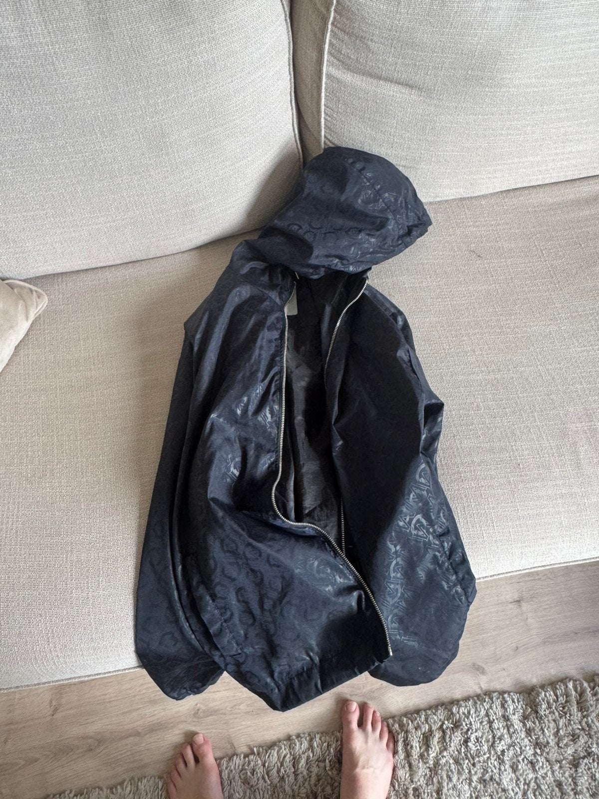 Moncler zomerjas, Kleding | Heren, Ophalen of Verzenden, Zo goed als nieuw, Zwart