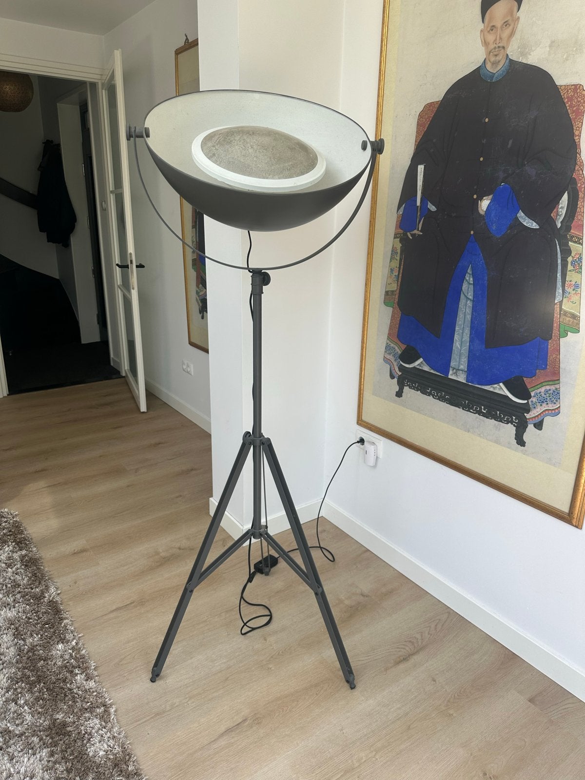 Industriële staande lamp, dimbaar, ca. 180cm hoog, Ophalen, Gebruikt, Metaal, 150 tot 200 cm