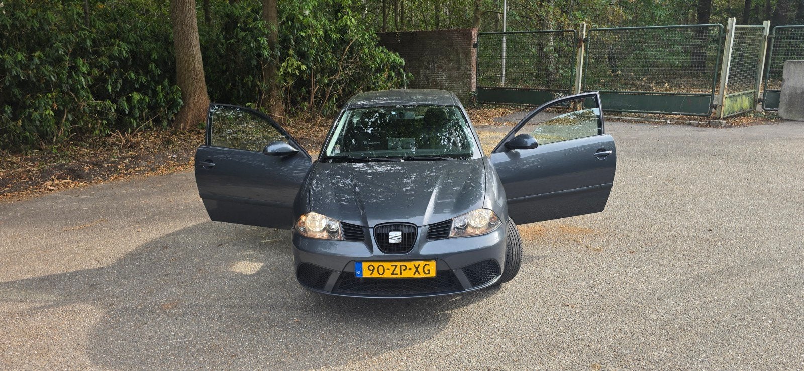 Seat Ibiza 1.4 16V 63KW 3DRS 2008 Grijs, Ophalen, Voertuigen, Gebruikt, Overige typen