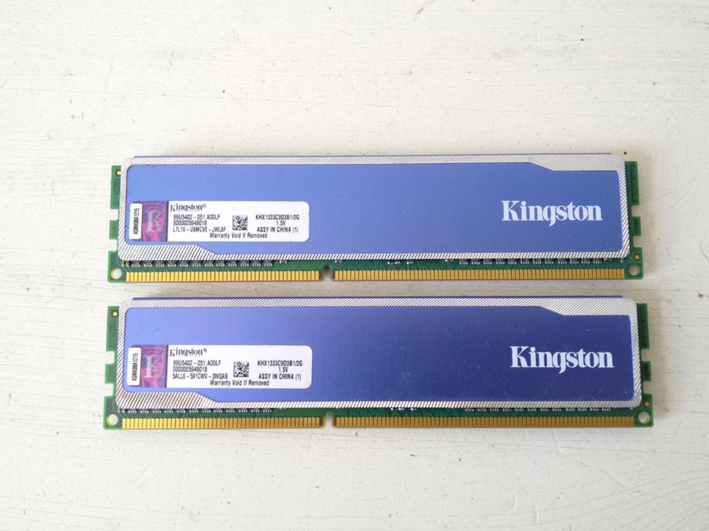 Kingston HyperX Blu 4GB (2x 2gb) DDR3 RAM 1333MHz, Computers en Software, RAM geheugen, Desktop, DDR3, Ophalen of Verzenden