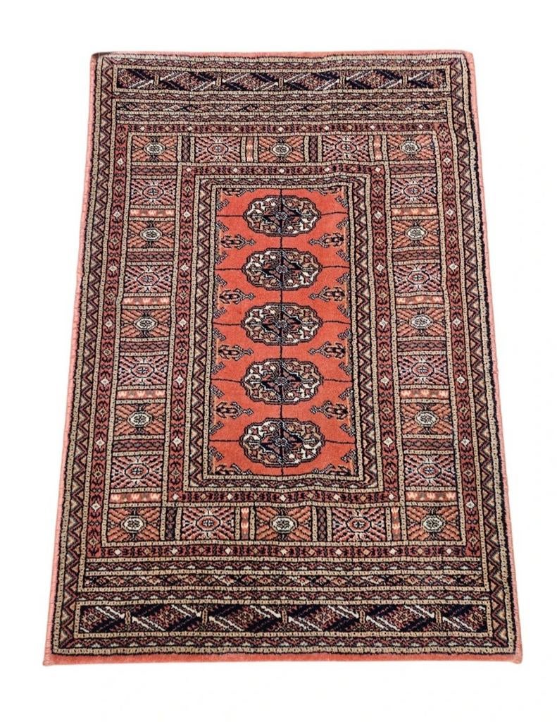 Vintage oosters wol Bouchara vloerkleed Pink mini 62x92cm