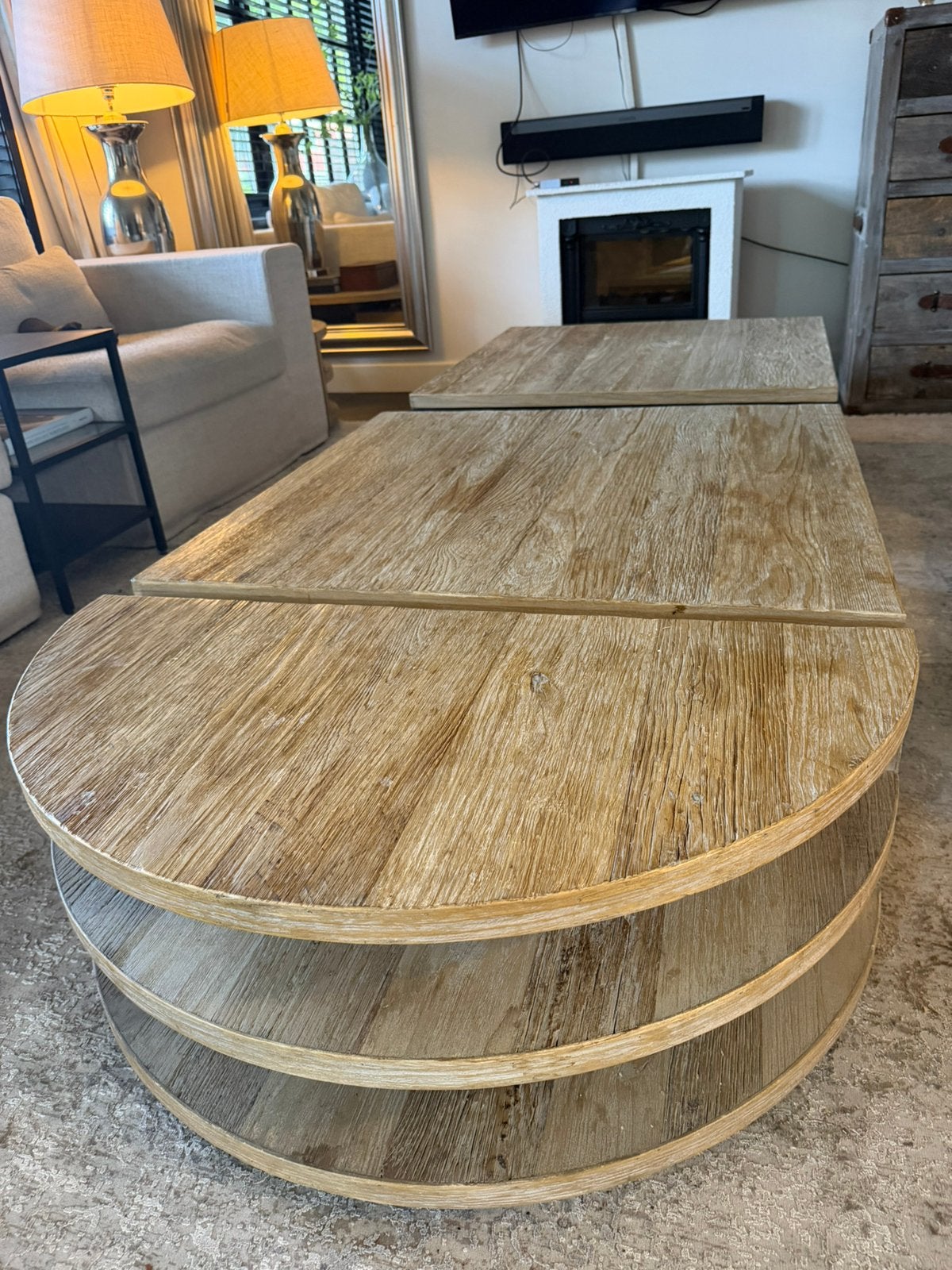 Rivièra Maison Salontafel (zo goed als nieuw), Ophalen, 100 tot 150 cm, Eikenhout, 50 tot 100 cm