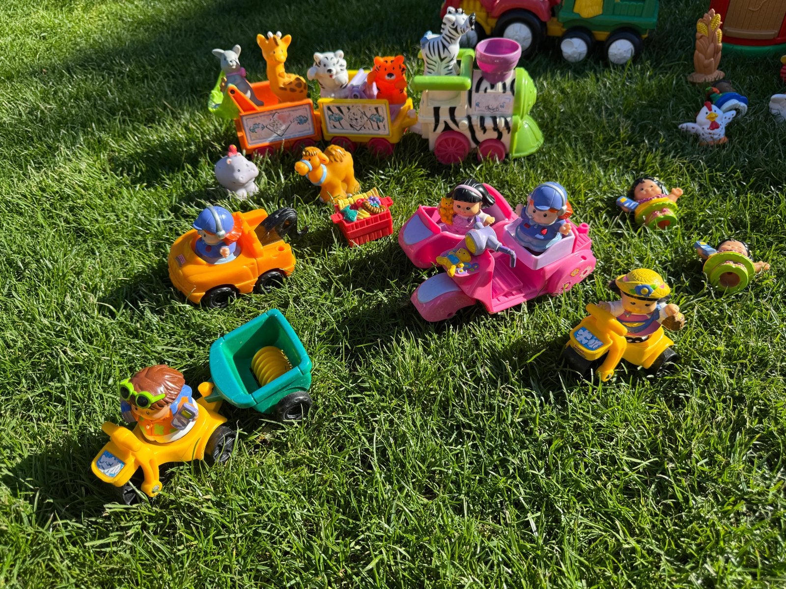 Fisher-Price Little People dierentrein, scooter, auto enz., Ophalen of Verzenden, Speelset
