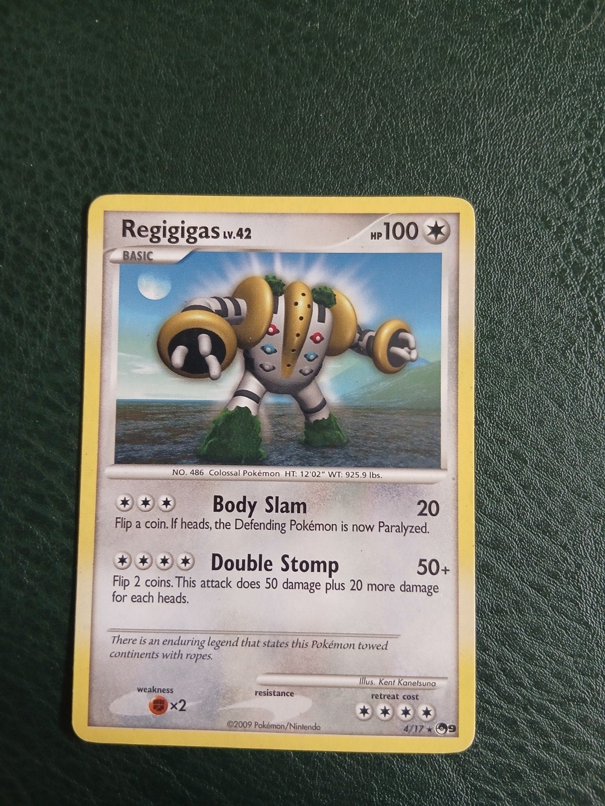 Regigigas LV.42 Pokémon kaart - Basic HP100, Ophalen of Verzenden, Gebruikt, Losse kaart