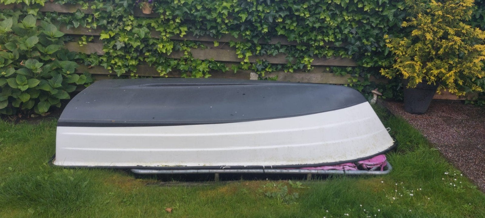 Kleine boot met buitenboordmotor, Watersport en Boten, Motorboten en Motorjachten, Gebruikt, Buitenboordmotor, Polyester, Overige typen