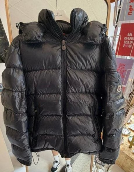 ORIGINELE MONCLER MAYA WINTER DONS JAS PUFFER ZWART HEREN M, Moncler, Maat 48/50 (M), Zwart, Ophalen of Verzenden