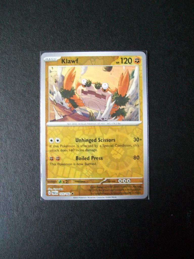 2028: Nieuwe Pokemonkaart Holofoil KLAWF HP 120 (105/182), Verzenden, Nieuw, Losse kaart, Foil