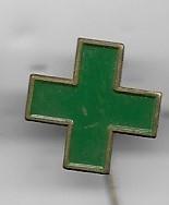 GROENE KRUIS MEDISCHE SPELD, Verzamelen, Speldjes, Pins en Buttons, Gebruikt, Speldje of Pin, Overige onderwerpen, Ophalen of Verzenden
