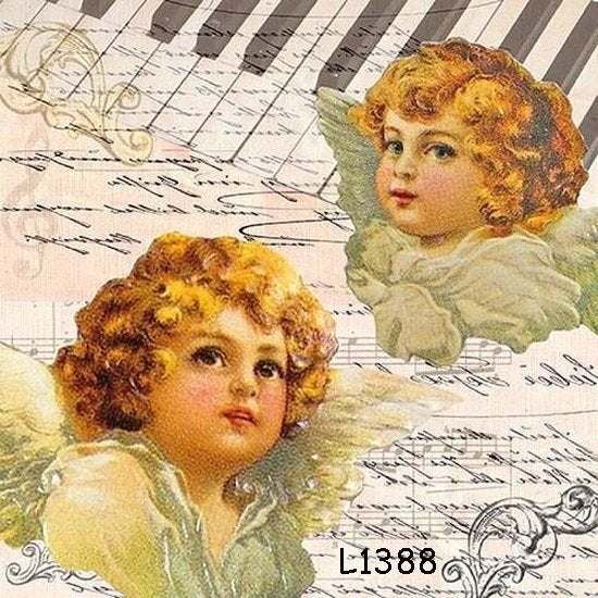 Servetten decoupage/bullet journal * engelen L1388, Verzenden, Nieuw