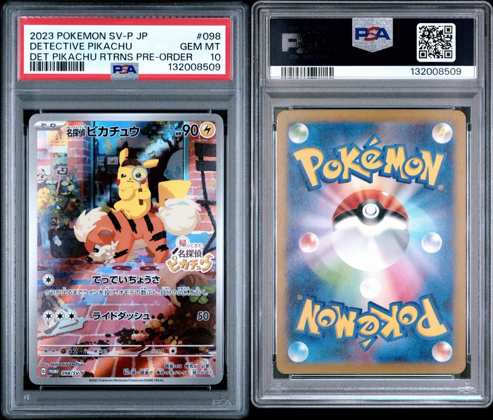 Pokemon PSA 10 Detective Pikachu, Hobby en Vrije tijd, Verzamelkaartspellen | Pokémon, Ophalen, Zo goed als nieuw, Losse kaart