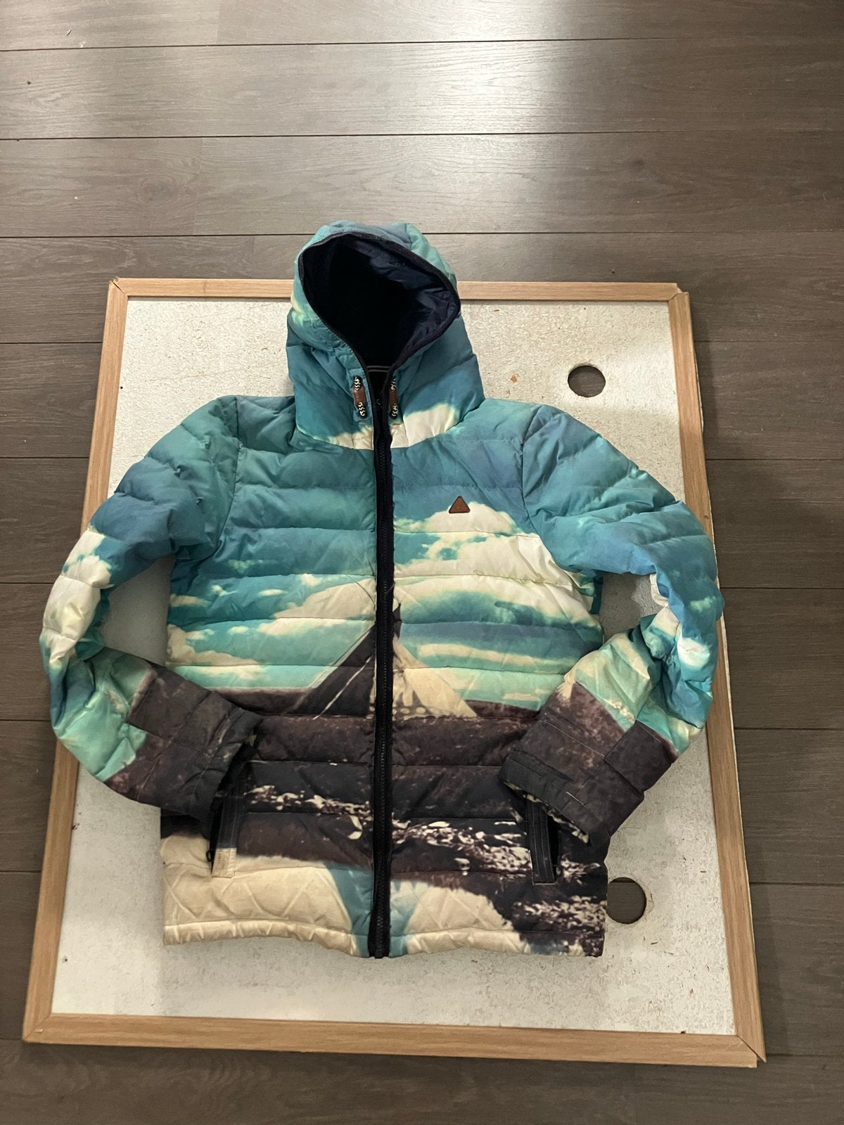 Scotch & Soda winterjack met unieke print - Maat 152, Ophalen of Verzenden, Gebruikt, Jongen, Jas
