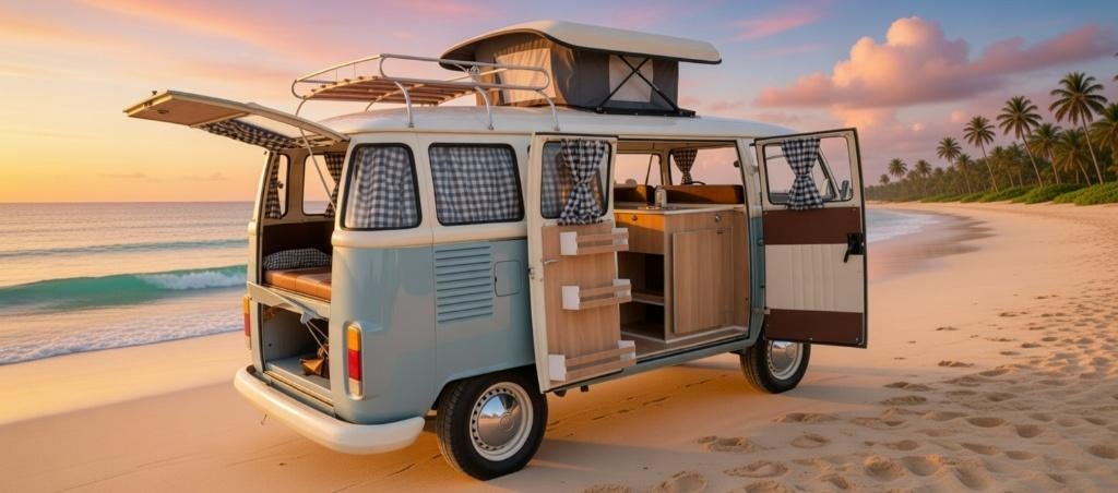 Liefde op Wielen: Droomreis in Deze Prachtige T2 Combi /1979, Buscamper of Camperbus, Volkswagen, Tot en met 2, Handgeschakeld