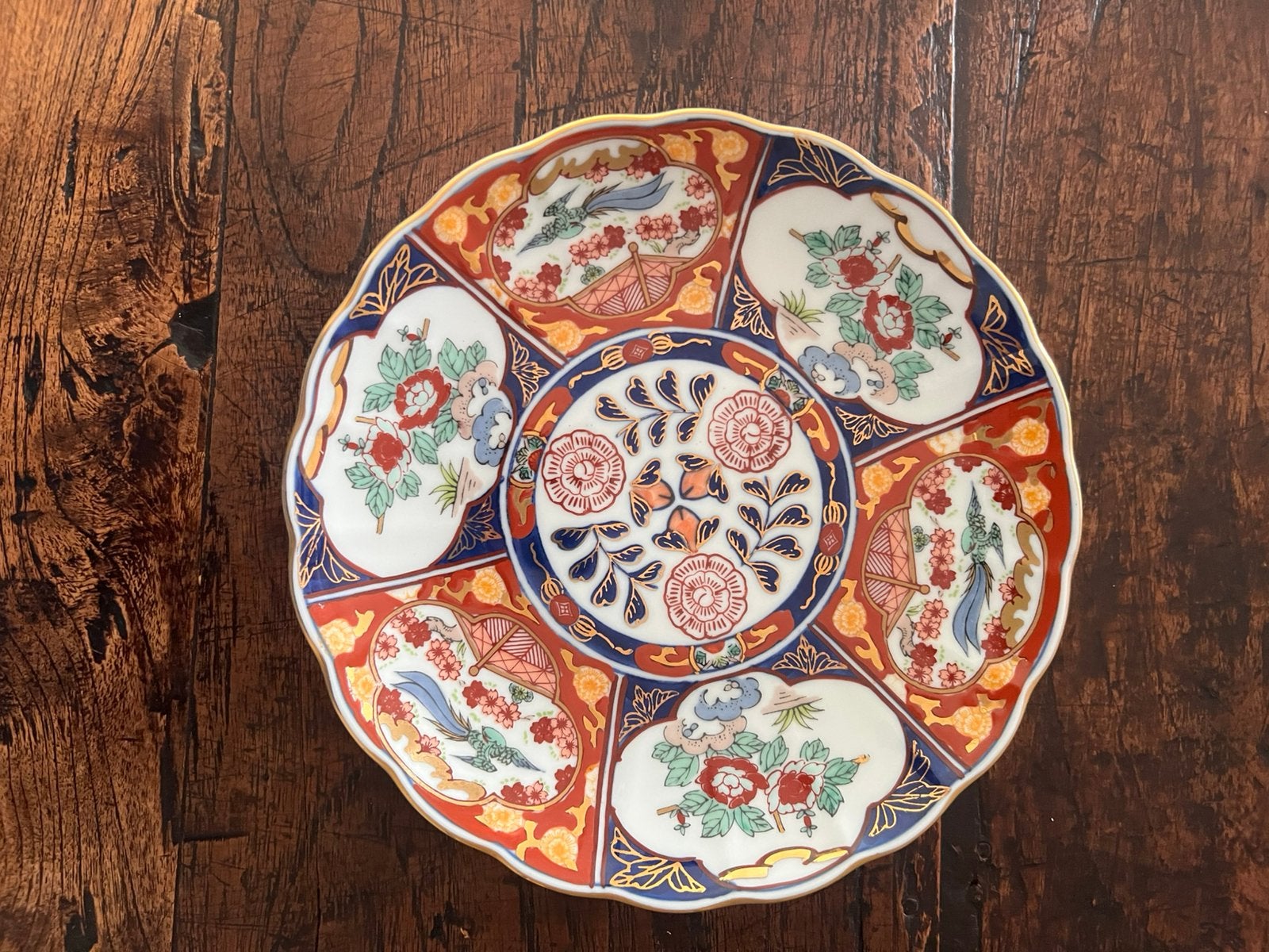Gold Imari wandbord Sierbord 21 cm, Ophalen of Verzenden