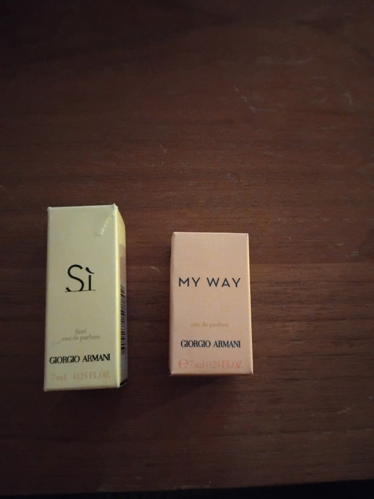 Giorgio Armani Si & My Way miniatuur parfumflesjes 7ml, Ophalen of Verzenden, Zo goed als nieuw