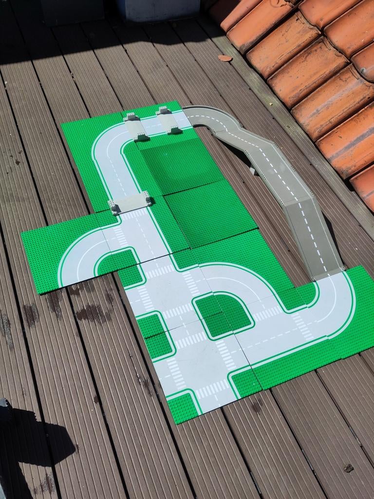 Lego Autobaan met Brug en 3 Drempels, Ophalen of Verzenden, Gebruikt, Lego