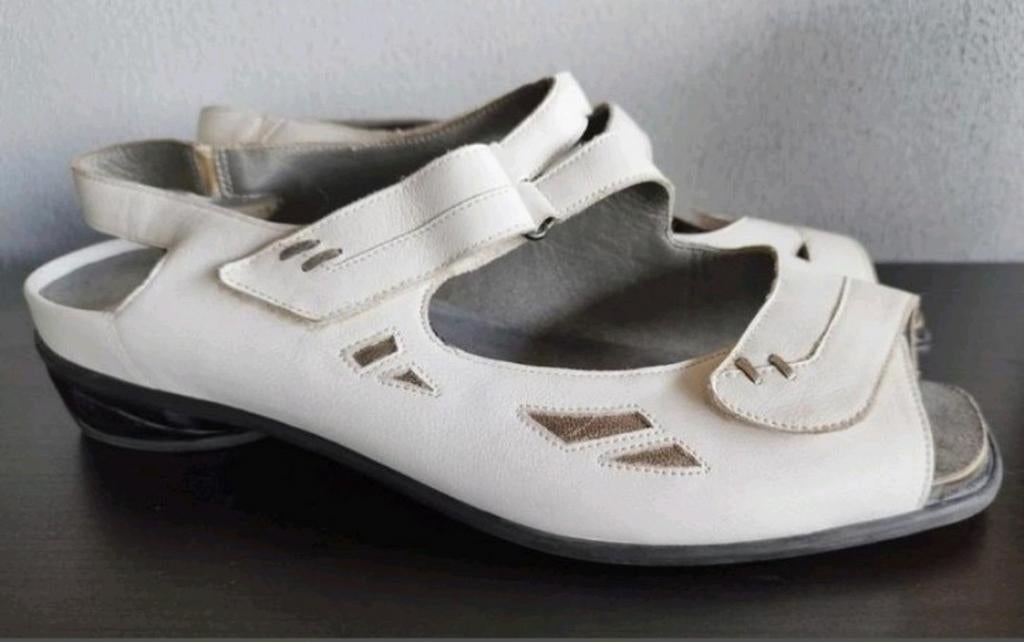 Durea steunzool klittenband sandalen 9 H 43 Wit, Durea, Verzenden, Wit, Sandalen of Muiltjes
