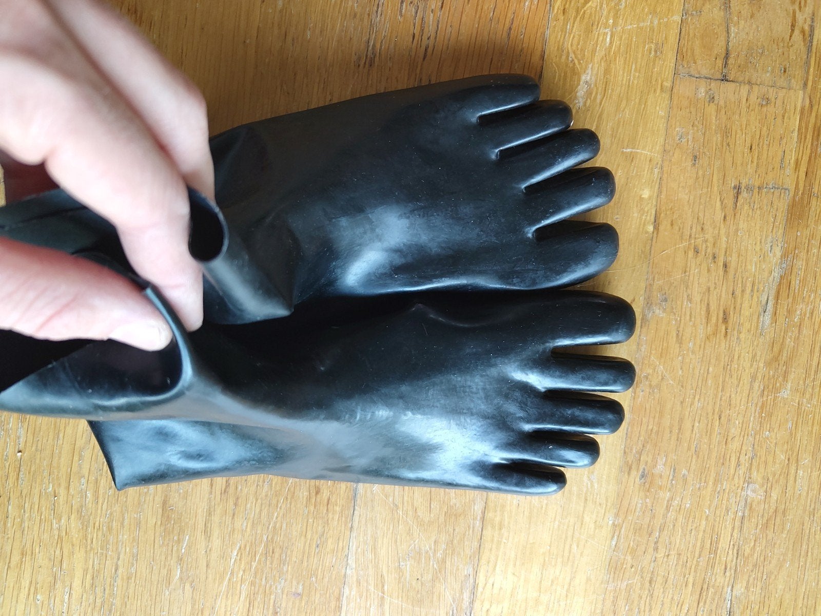 Latex tenensokjes (maat L), Verzenden, Zo goed als nieuw