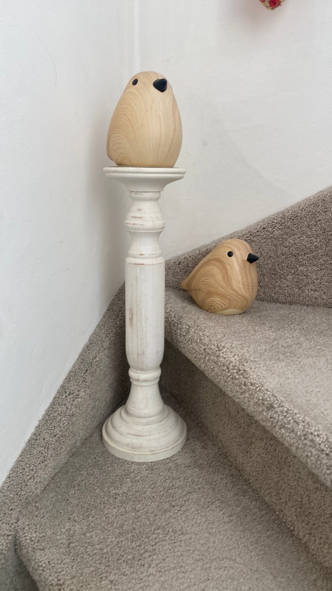 Kandelaar van hout, Huis en Inrichting, Woonaccessoires | Kandelaars en Kaarsen, Ophalen, Gebruikt, Hout, Kandelaar