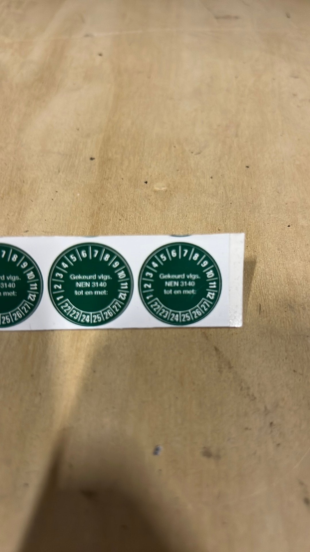 Keuring stickers NEN3140 voor electrisch gereedschap, Doe-het-zelf en Verbouw, Ophalen of Verzenden